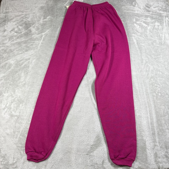Vintage Hanes Her Way Sweatpants Womens Small Pink Roomy Fit Tapered 90s USA NWT - Picture 2 of 11
